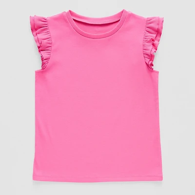 Thereabouts Little & Big Kid Girls Round Neck Short Sleeve T-Shirt