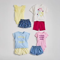 Okie Dokie Toddler & Little Girls Crew Neck Sleeveless Regular Fit Graphic T-Shirt