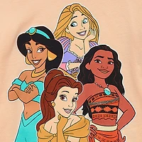 Toddler Girls Crew Neck Short Sleeve Regular Fit Belle Princess Moana Graphic T-Shirt