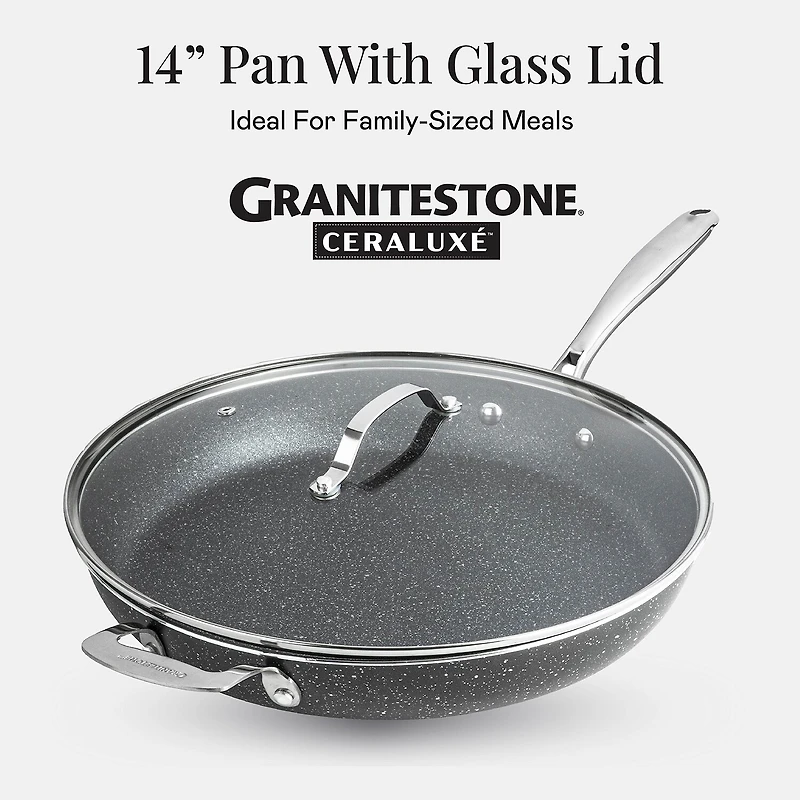 Granitestone 14 Inch Non-Stick 2-pc. Frying Pan