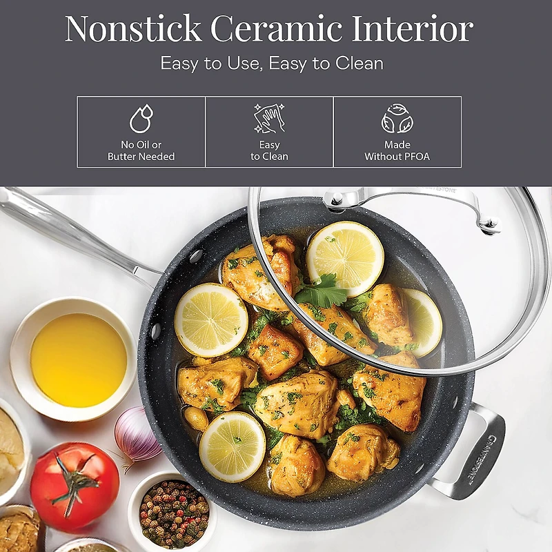 Granitestone 14 Inch Non-Stick 2-pc. Frying Pan