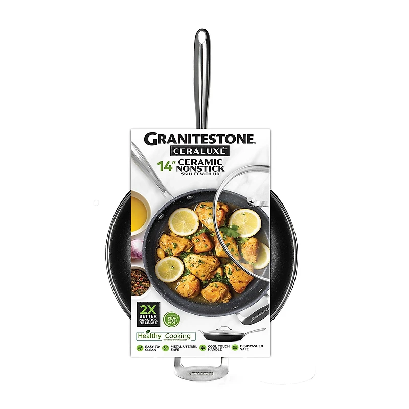 Granitestone 14 Inch Non-Stick 2-pc. Frying Pan