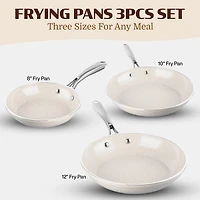 Granitestone Non-Stick 3-pc. Frying Pan