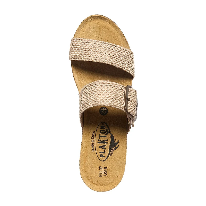 PLAKTON® Wisdom Womens Adjustable Strap Footbed Sandals