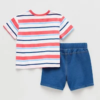 Baby Boys Mickey Mouse 2-pc. Short Set