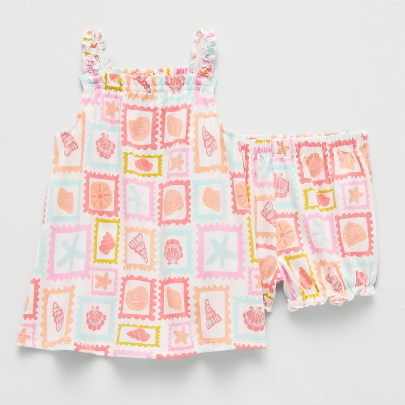 Okie Dokie Baby Girls 2-pc. Dress Set