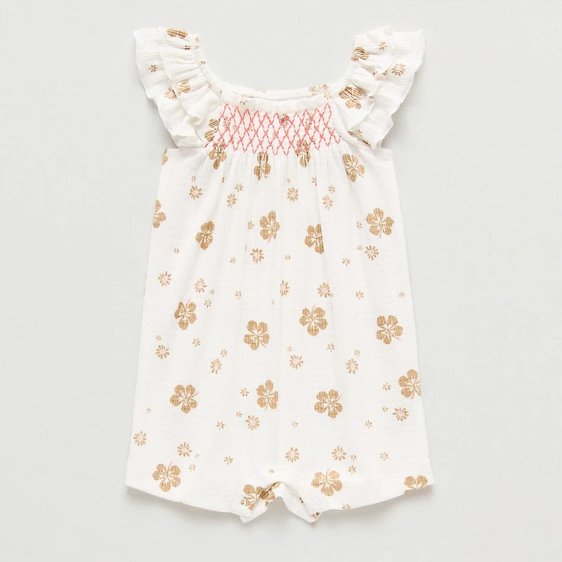 Okie Dokie Baby Girls Short Sleeve Romper