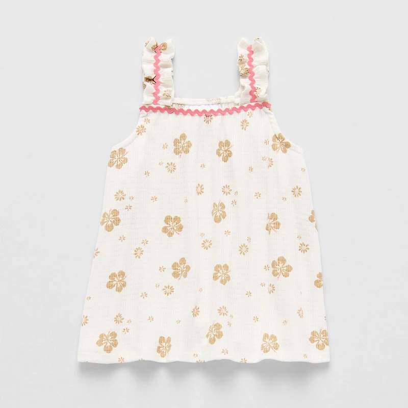 Okie Dokie Toddler & Little Girls Square Neck Sleeveless Tank Top