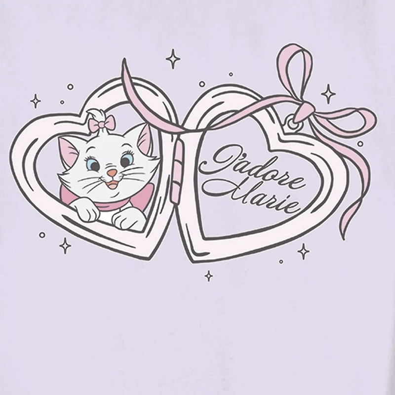 Little & Big Kid Girls Crew Neck Short Sleeve Regular Fit The Aristocats Graphic T-Shirt