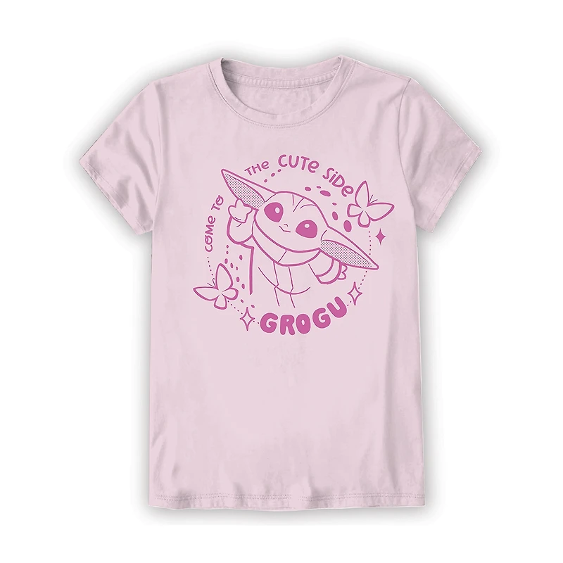 Little & Big Kid Girls Crew Neck Short Sleeve Regular Fit Star Wars Graphic T-Shirt