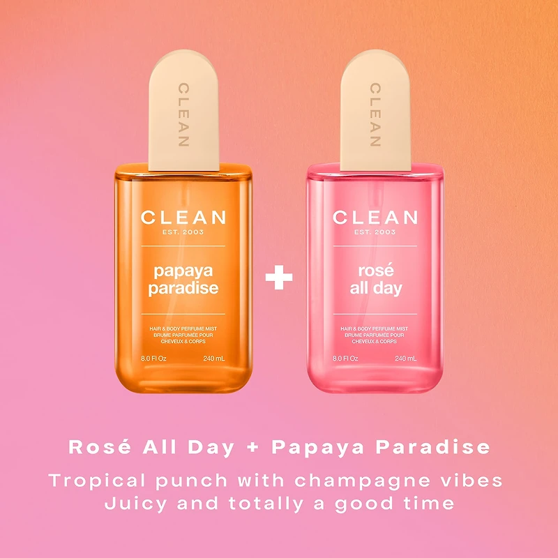 CLEAN Rosé All Day Hair and Body Perfume Mist, 8.0 oz