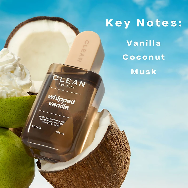 CLEAN Whipped Vanilla Hair and Body Perfume Mist, 8.0 oz