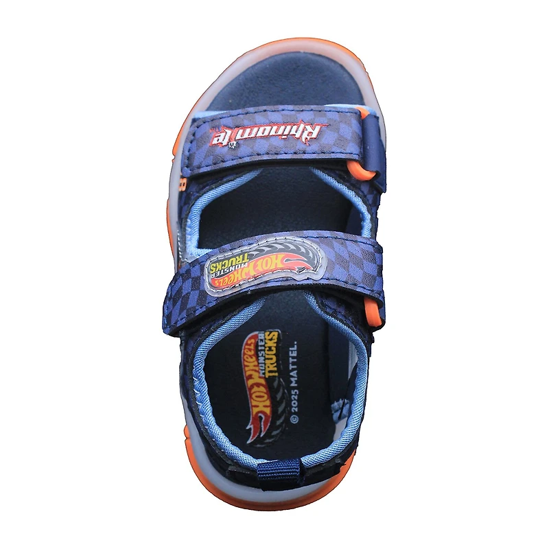 Hot Wheels Boys Adjustable Strap Footbed Sandals