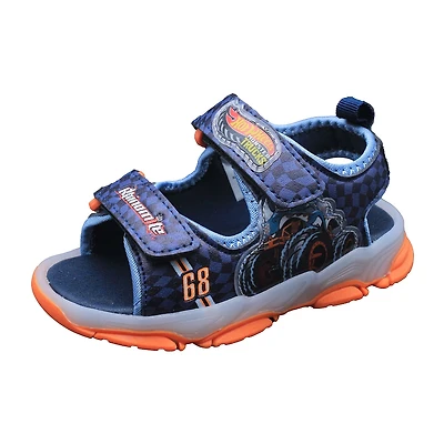 Hot Wheels Boys Adjustable Strap Footbed Sandals