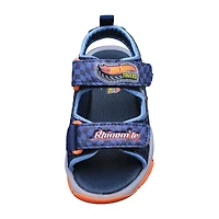 Hot Wheels Boys Adjustable Strap Footbed Sandals