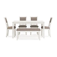 Signature Design by Ashley Eddyberg Dining Table and 4 Chairs and Bench