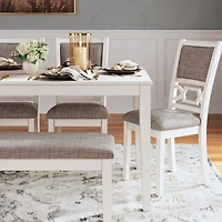 Signature Design by Ashley Eddyberg Dining Table and 4 Chairs and Bench