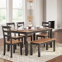 Signature Design by Ashley Getty Dining Table and 4 Chairs Bench