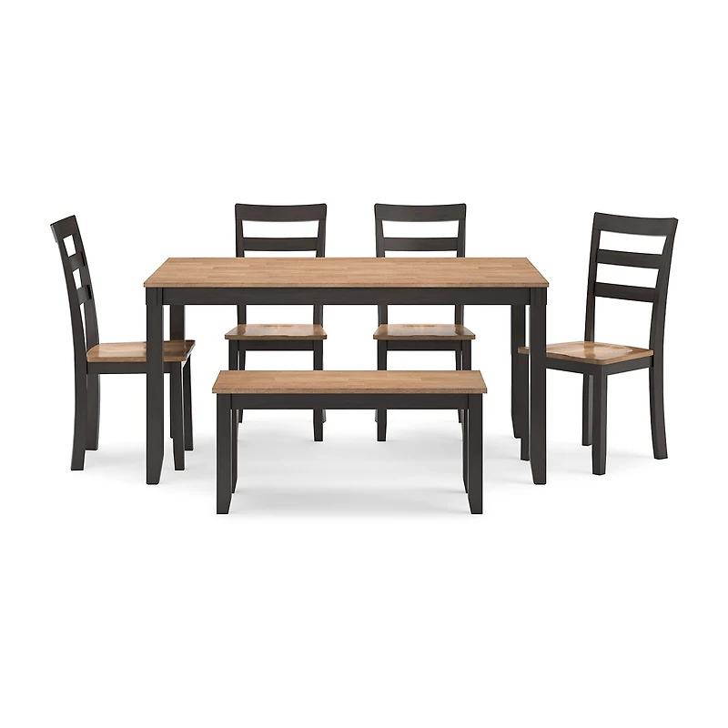 Signature Design by Ashley Getty Dining Table and 4 Chairs Bench