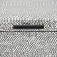 Cheungs Gray Snakeskin Themed Vinyl Box Set With Black Handles Jewelry Organizer