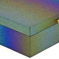 Cheungs Rainbow Seascale Pattern Box Set With Gold Hardware Jewelry Organizer