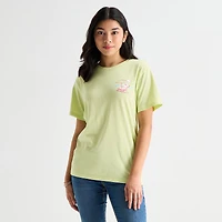 Grayson Threads, The Label  Womens Juniors Crew Neck Short Sleeve Snoopy Graphic T-Shirt
