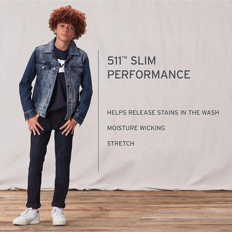 Levi's® Little Boys Adjustable Waist Performance 511™ Slim Fit Jean
