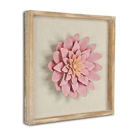 Cheungs Framed Pink Flower Wood Wall Art