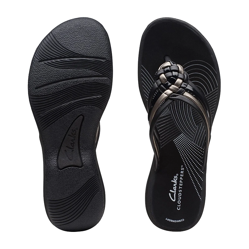 Clarks Cloudsteppers Womens Breeze Coral Flip-Flops