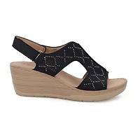 Yoki Crimson Womens Round Work Shoes
