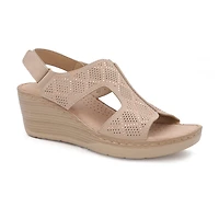 Yoki Crimson Womens Round Work Shoes