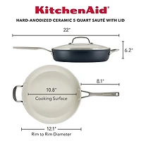 KitchenAid Ceramic 5-qt. Covered Saute Pan