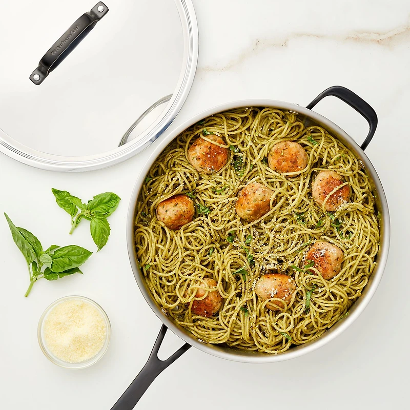 KitchenAid 5-Ply Clad Stainless Steel 5-qt. Saute Pan with Lid