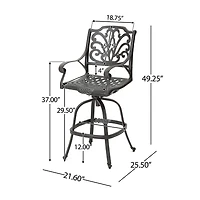 Alfresco 2-pc. Swivel Bar Stool