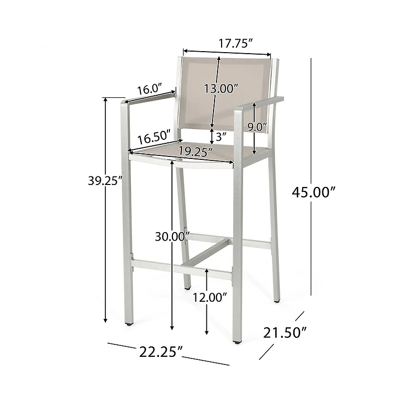 Cape 2-pc. Bar Stool
