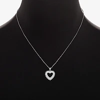 Sparkle Allure Womens Cubic Zirconia Pure Silver Over Brass Heart 2-pc. Jewelry Set