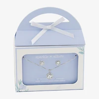 Sparkle Allure Womens Cubic Zirconia Pure Silver Over Brass Round 2-pc. Jewelry Set