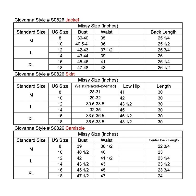 Giovanna Signature 3-pc. Skirt Suit