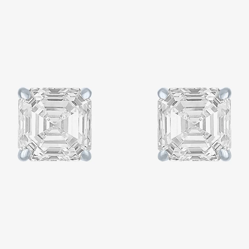 (E-F/Si1-Si2) 4 CT. T.W. Lab-Grown Diamond 14K Gold 7mm Asscher Stud Earrings