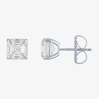 (E-F/Si1-Si2) 4 CT. T.W. Lab-Grown Diamond 14K Gold 7mm Asscher Stud Earrings