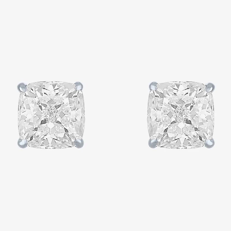 ( E-F/Si1-Si2 ) 4 CT. T.W. Lab-Grown White Diamond 14K Gold 7mm Cushion Stud Earrings