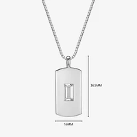 Mens 2 1/2 CT. T.W. Cubic Zirconia Sterling Silver 25 Inch Pendant Necklace