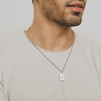 Mens 2 1/2 CT. T.W. Cubic Zirconia Sterling Silver 25 Inch Pendant Necklace