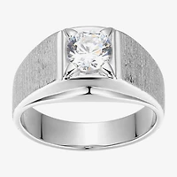 Mens 1 3/4 CT. T.W. Cubic Zirconia Sterling Silver Round Solitaire Fashion Ring