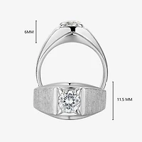 Mens 1 3/4 CT. T.W. Cubic Zirconia Sterling Silver Round Solitaire Fashion Ring