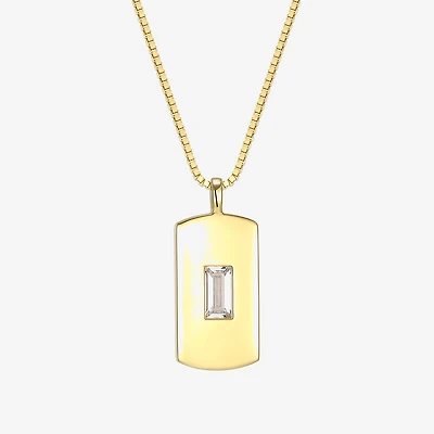 Mens 2 1/2 CT. T.W. Cubic Zirconia 18K Gold Over Silver 26 Inch Pendant Necklace
