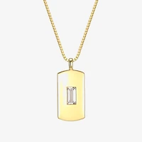 Mens 2 1/2 CT. T.W. Cubic Zirconia 18K Gold Over Silver 26 Inch Pendant Necklace