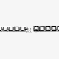 Mens Sterling Silver Solid Round 8 1/2 Inch Link Bracelet