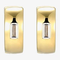 Mens 5/8 CT. T.W. Cubic Zirconia 18K Gold Over Silver 15.1mm Hoop Earrings
