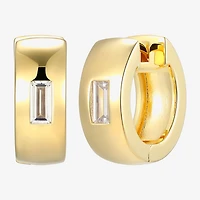 Mens 5/8 CT. T.W. Cubic Zirconia 18K Gold Over Silver 15.1mm Hoop Earrings
